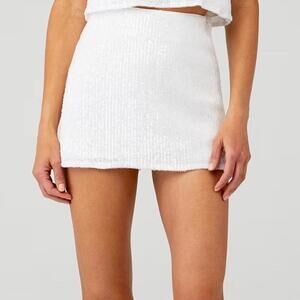 Show Me Your Mumu white sequin mini skort XS